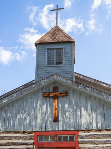 rustic church steeple